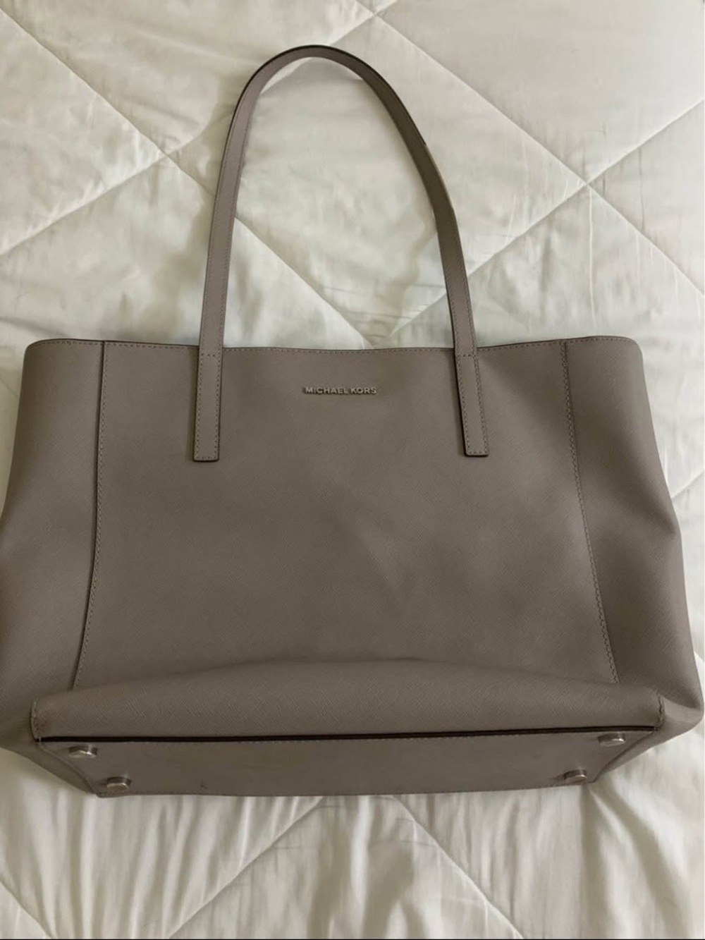 Michael Kors Taupe Saffiano Leather East/West Tote